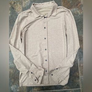 Vuori Beige Button-Up Shirt